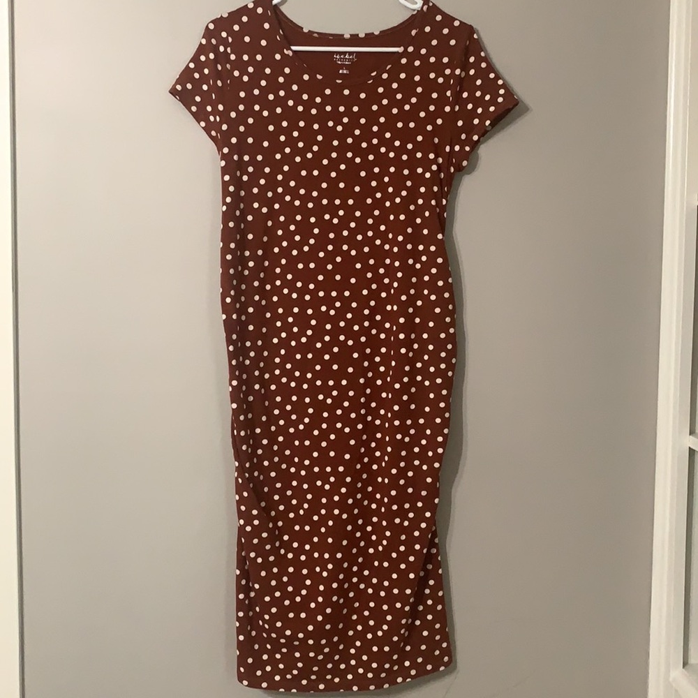 Isabel Maternity Ruched Side Bodycon Dress
